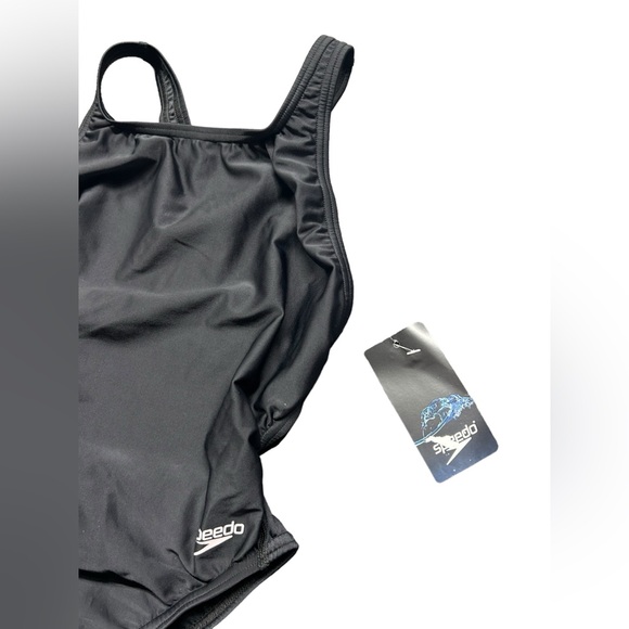 SPEEDO PRO LT black swim training athletic one piece swimsuit 6/32 NWT - Picture 3 of 4